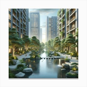 Asian Cityscape Canvas Print