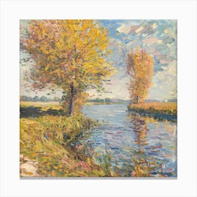 Autumn By The River Canvas Print