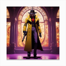 Man In A Trench Coat Canvas Print