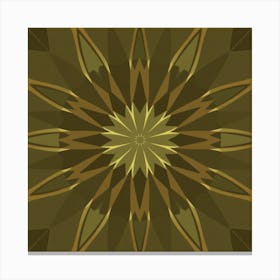 Abstract Golden Mandala Canvas Print