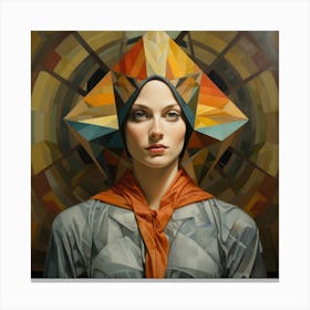 Geometric Italian Woman 04 Canvas Print