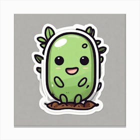 Cactus Sticker Canvas Print