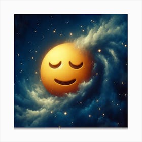 Smiley Face In Space Canvas Print