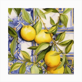 Italian Lemons And Olives Canvas Print