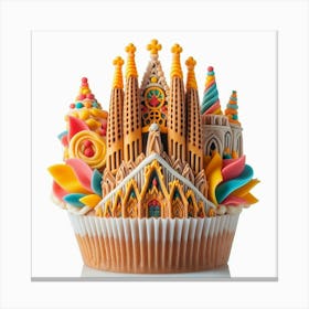 Sagrada Familia Cupcake 2 Canvas Print