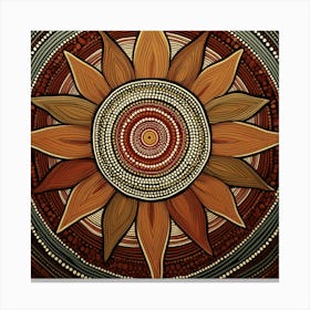 Aboriginal sun Canvas Print