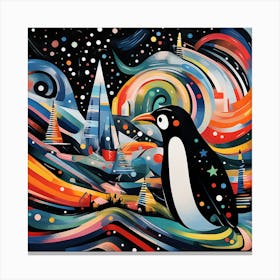 Penguin In The Sky Canvas Print