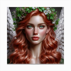 Shamrock Angel 2 Canvas Print