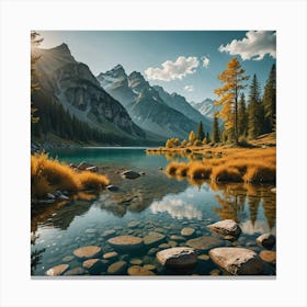 Rocky Mountain Lake Canvas Print