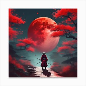 Red Moon Canvas Print