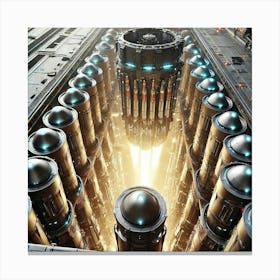 Long Range Missile Silos Olympus Dreadnought Canvas Print