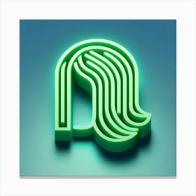 Neon Letter G Canvas Print