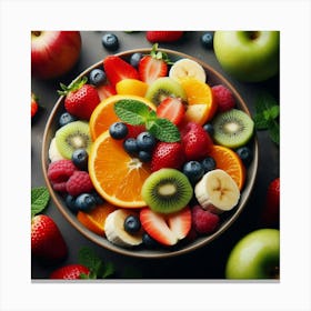 Fruit Salad In A Bowl Canvas Print