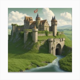 Castle On A Hill Canvas Print