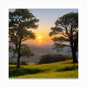 Sunset In The Hills Canvas Print