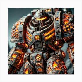 Lava Sentinels Magma Coated Armor Canvas Print