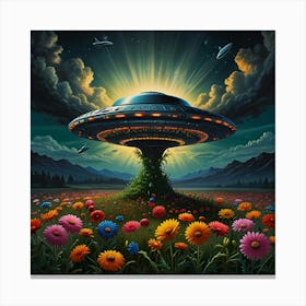 Leonardo Lightning Ufo Unidentified Floral Object Art 3 Canvas Print