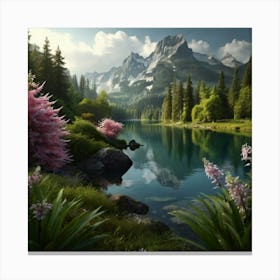 Mountain Lake 1 Canvas Print