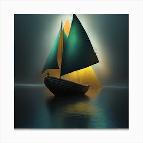 Sailboat In The Water Canvas Print