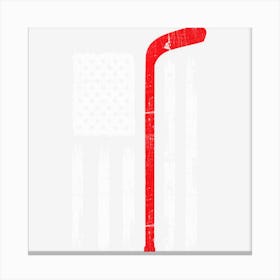 American Flag Hockey Usa Patriotic 4th Of July Canvas Print