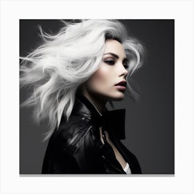 White Haired Woman Canvas Print