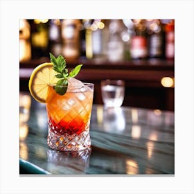 Cocktail On A Bar 2 Canvas Print