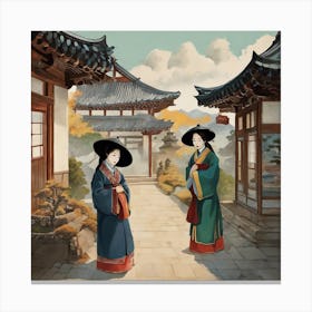 Korean Women Canvas Print