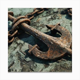 Anchor And Chain Canvas Print