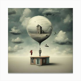 House On A Cloud Canvas Print