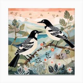 Bird In Nature Magpie 2 Canvas Print