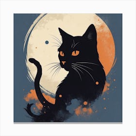 Cat On The Moon Canvas Print Canvas Print