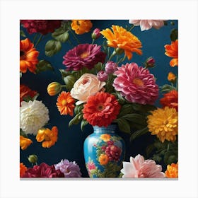 Dahlias 4 Canvas Print