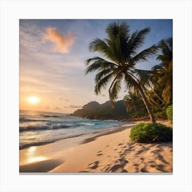 Sunset On The Beach 5 Canvas Print