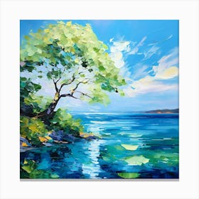 A Stunning Post Impressionist Painting Masterfully Executed With A Palette Knife Featuring An Abstr (1) Canvas Print