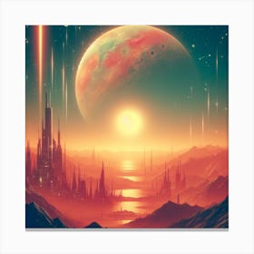 Moon of fire Canvas Print