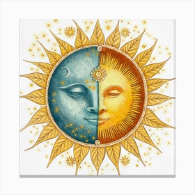 Sun And Moon Canvas Print