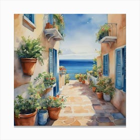 Mediterranean Scene Canvas Print