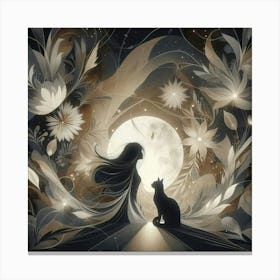 Fairy In The Moonlight 3 Canvas Print