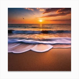 Sunset On The Beach 422 Canvas Print