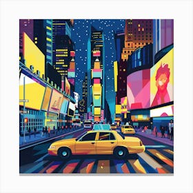 Times Square At Night Canvas Print