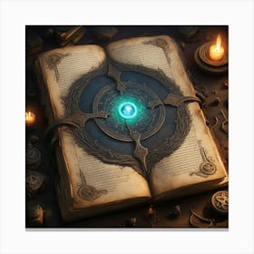 Book Of Spells Canvas Print