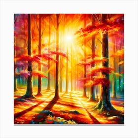 Colorful Forest Canvas Print