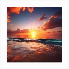 Sunset On The Beach 92 Canvas Print