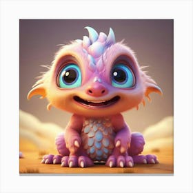 Cute Baby Dragon 1 Canvas Print