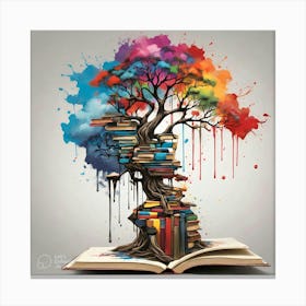 Tree Of Books 1 Canvas Print