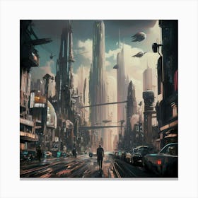 Futuristic City Canvas Print