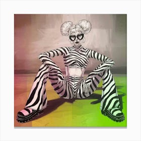 Zebra Girl Canvas Print