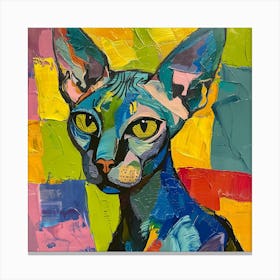 Kisha2849 Picasso Style Hairless Cat No Negative Space Full Pag 51410a6b F7dc 4642 975b 3e0aab39424c Canvas Print