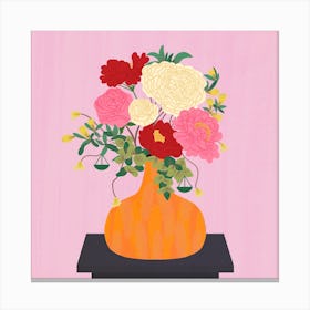 Flowers For Libra Square Canvas Print