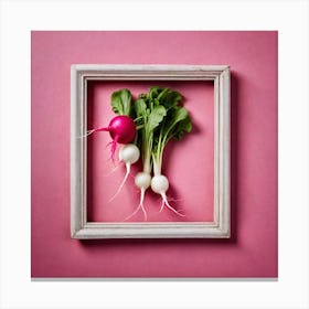 Radishes In A Frame 6 Canvas Print